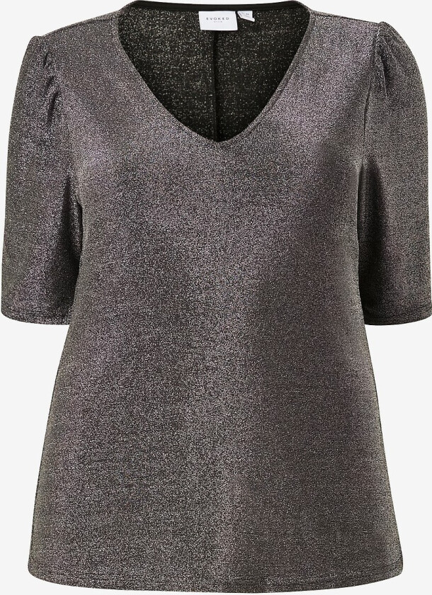 Topp viSpicy V-neck Puff 2/4 Top Curve - Sølv