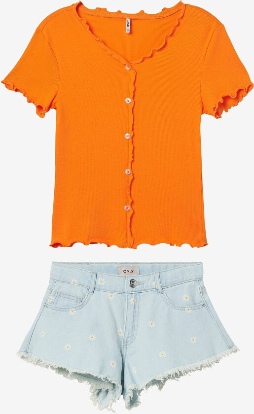 Jeans-shorts kogChiara Wave Daisy Shorts BJ - Blå
