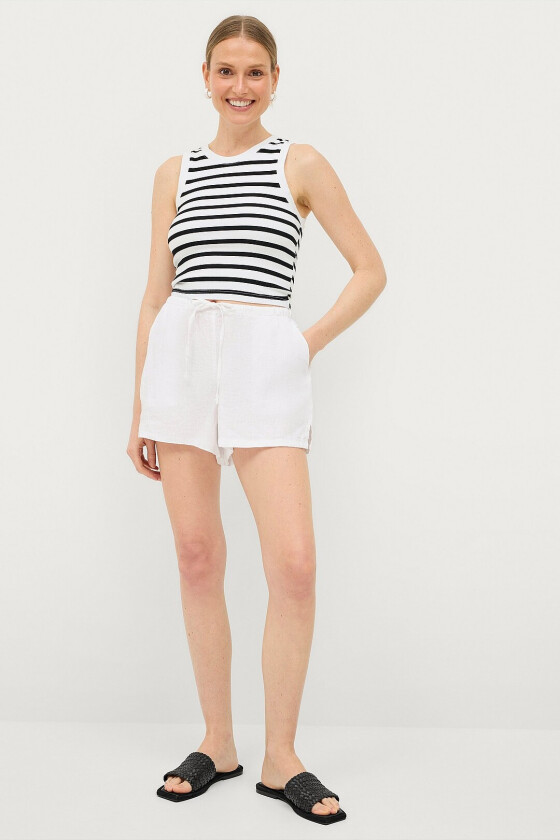 Shorts Disa Linen Shorts - Hvit