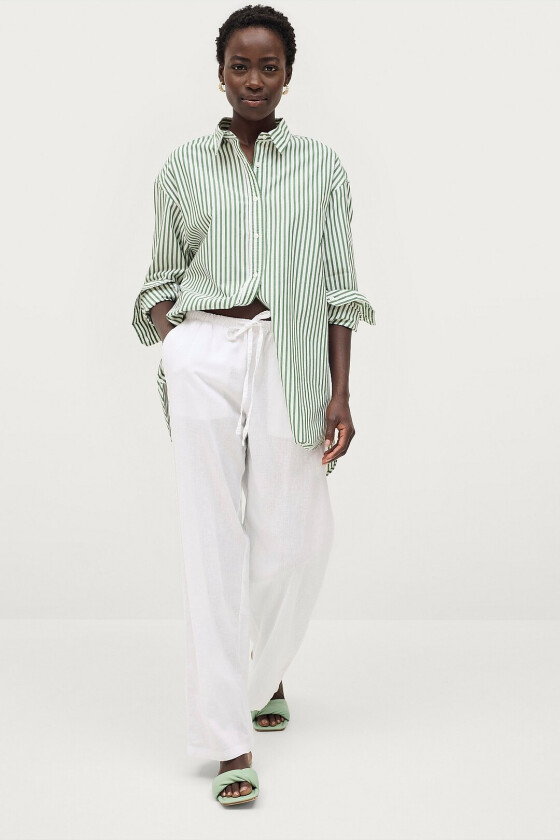 Bukser Dina Linen Trousers - Hvit
