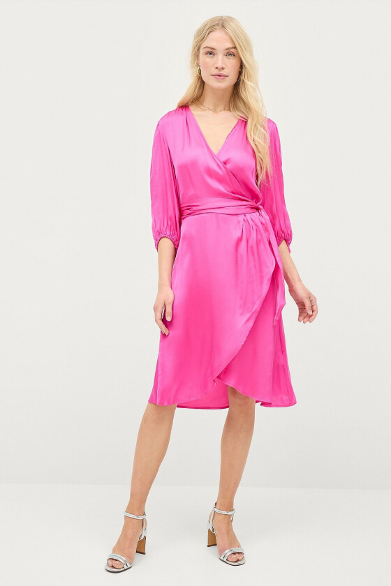 Omslagskjole slEline Wrap Dress - Rosa
