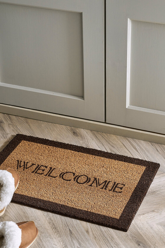 Dørmatte Welcome - Brun