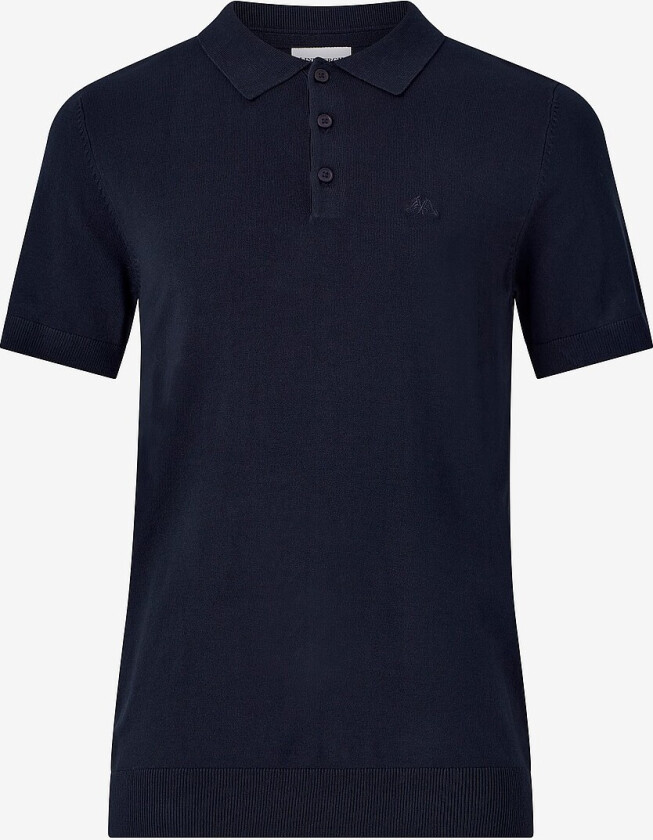 Genser S/S Polo Knit - Blå