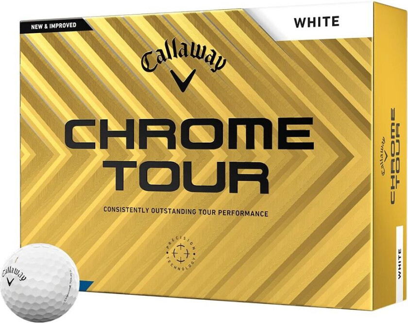 Chrome Tour Golfball Hvit