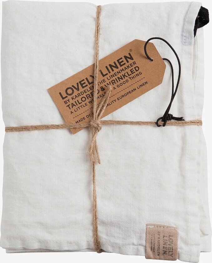 Kjøkkenhåndkle Misty i vasket lin - Hvit