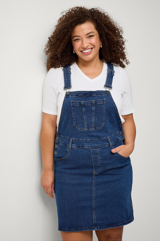 Denimkjole jSilja Dungaree Abk Dress - Blå