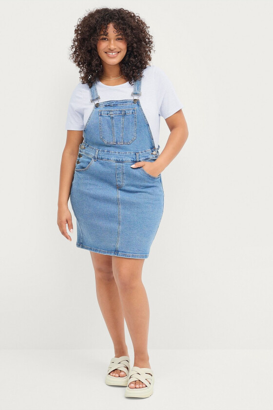 Denimkjole jSilja Dungaree Abk Dress - Blå
