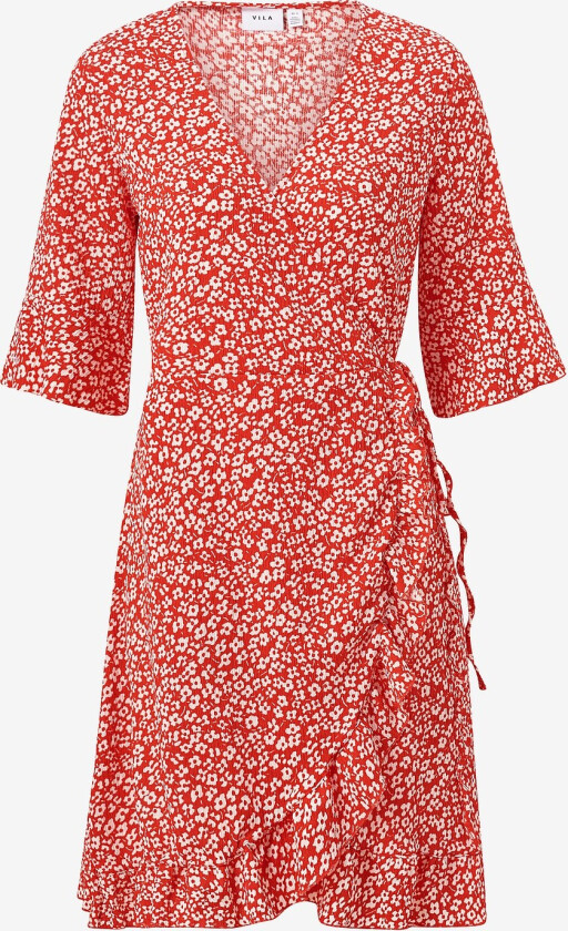 Omslagskjole viCaia S/S Wrap Dress - Rød