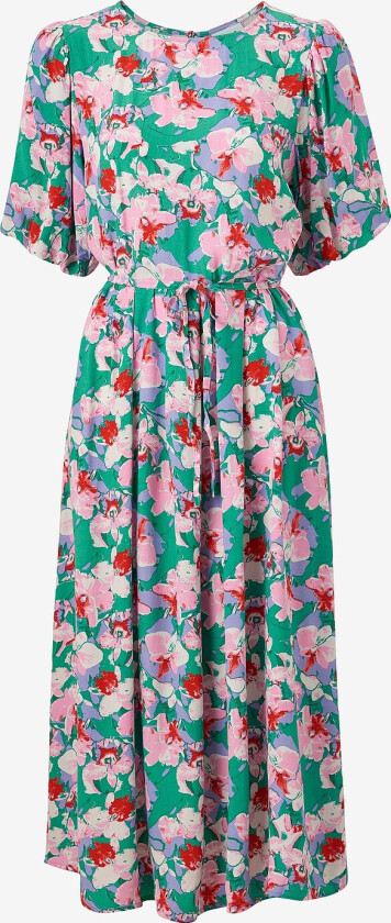 Kjole viKikki Lya O-neck 2/4 Midi Dress - Grønn