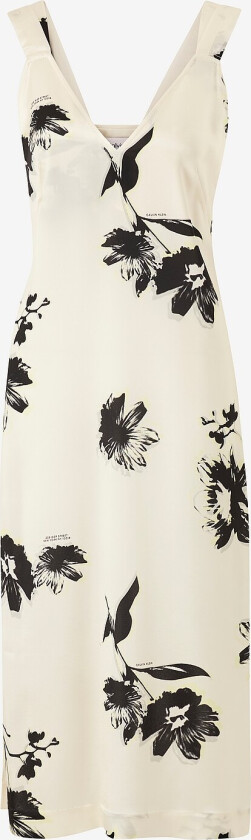Kjole Modern Floral Slip Dress - Hvit