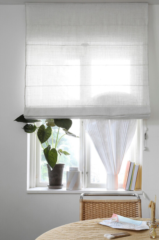 Liftgardin Ellie halvlin 220 cm høy - Hvit