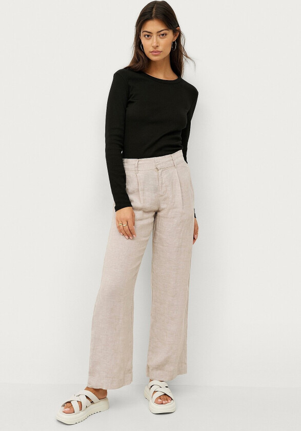 Bukser Denise Linen Trousers - Beige