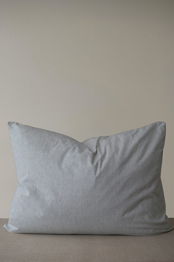 Putetrekk Stripe No.1 70x90 cm tynn flanell - Hvit