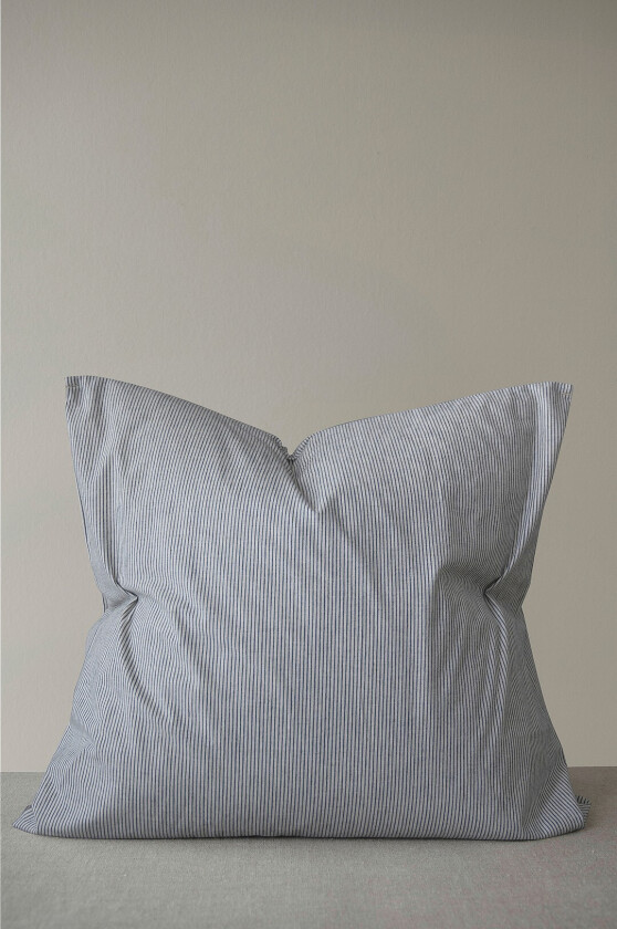 Putetrekk Stripe No.1 65x65 cm tynn flanell - Hvit