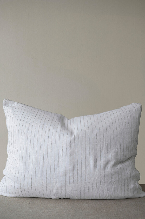 Putetrekk Stripe No .2, 70x90 cm 100% hamp - Hvit