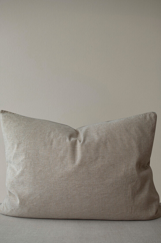 Putetrekk Stripe No 1, 70x90cm hamp / bomull - Natur