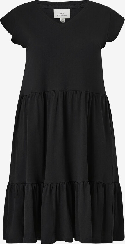 Kjole carMay Cap Sleeves Frill Dress - Svart