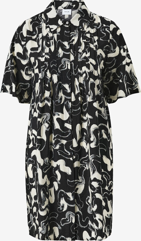 Skjortekjole viDogma Acy 2/4 Short Shirt Dress/s - Svart