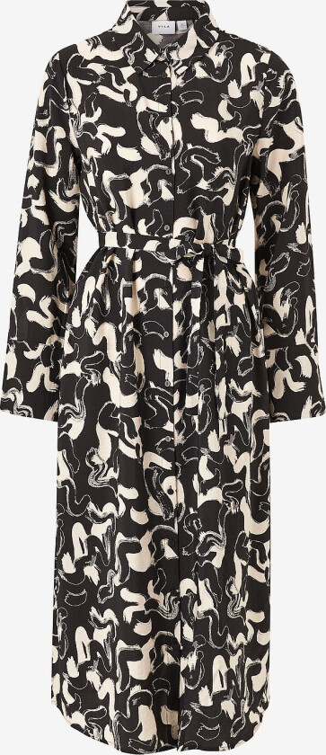 Skjortekjole viDogma Any L/S Skirt Midi Dress - Svart