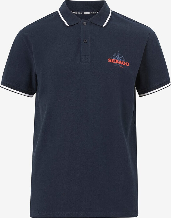 Polotrøye Compass Polo Pique - Blå
