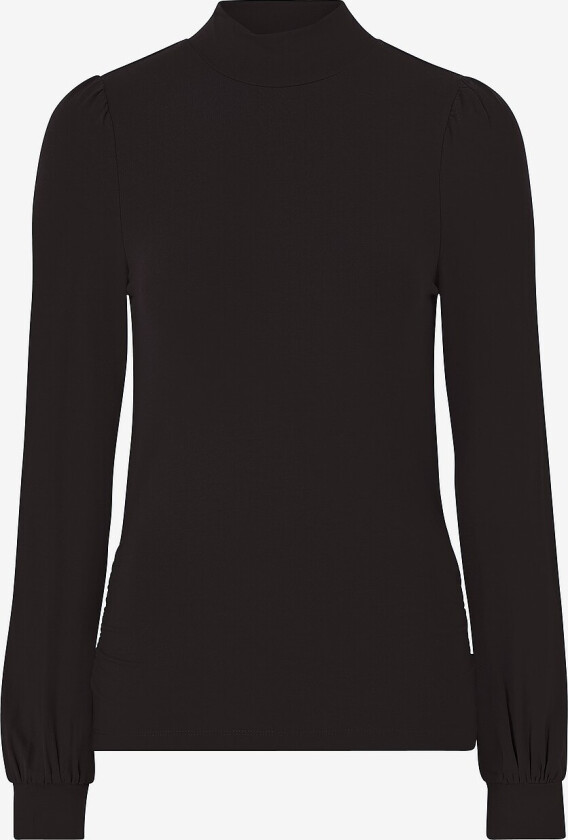 Topp viFelly High Neck L/S Top - Svart