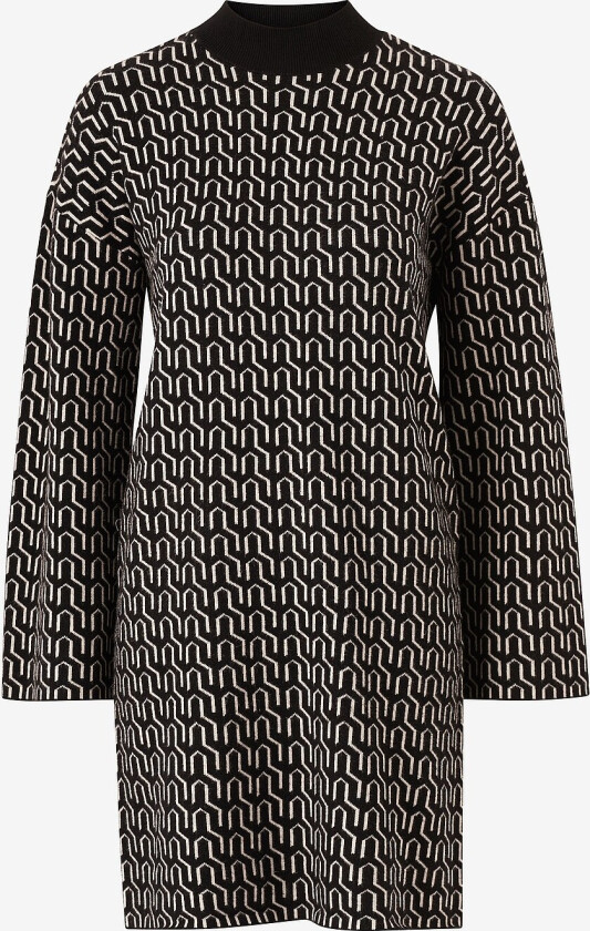 Kjole vmGoldneedle Art LS Short Highneck - Svart