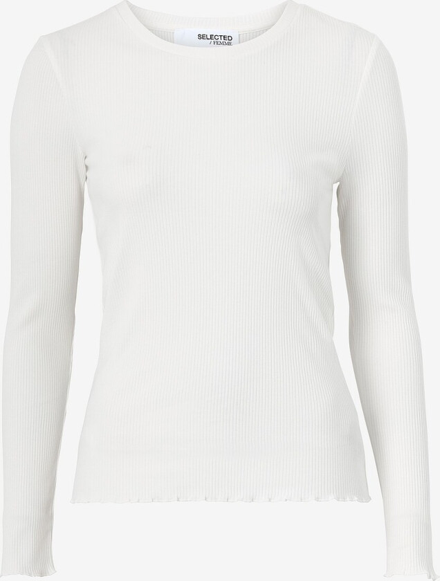 Topp slf Anna LS Crew Neck Tee - Hvit