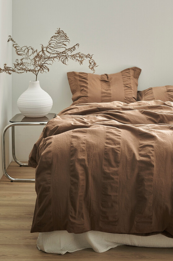 Sengesett Juliette Seersucker 2 deler - Brun