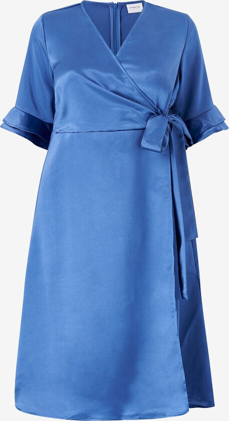 Kjole viSittas 2/4 Wrap Midi Dress Curve - Blå