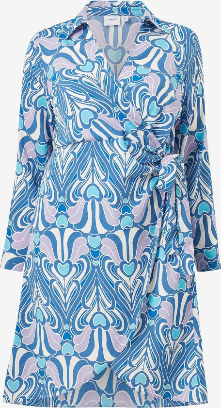 Kjole viMirassa V-neck L/S Wrap Dress - Blå