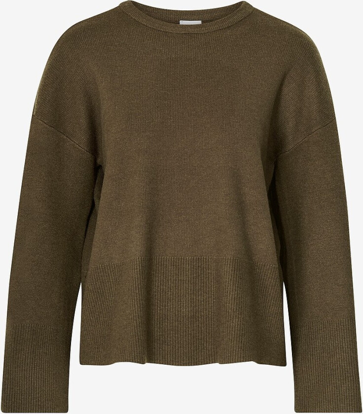 Genser viCassie New L/S Boxy Knit Top - Brun