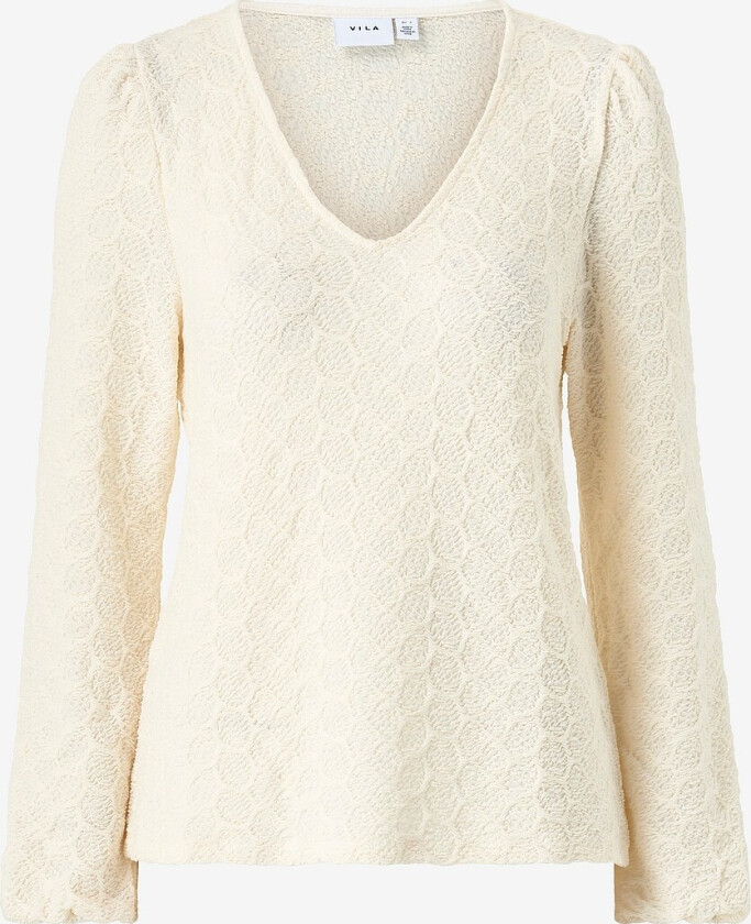 Topp viHanan V-neck L/S Top - Beige