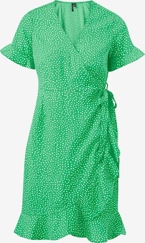 Omslagskjole vmHenna Henna 2/4 Wrap Frill Dress Wvn - Grønn