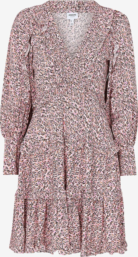 Kjole vmWow LS V-neck Short Dress - Rosa
