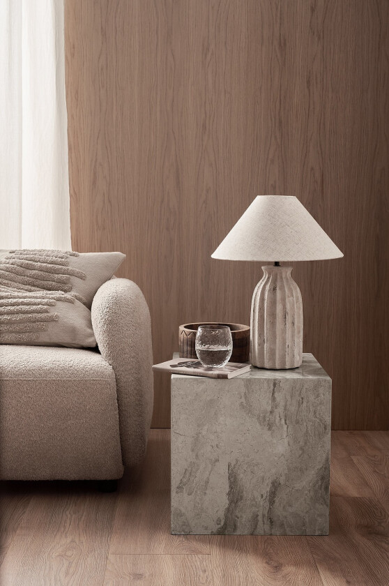 Sofabord Kubina i marmor - Beige