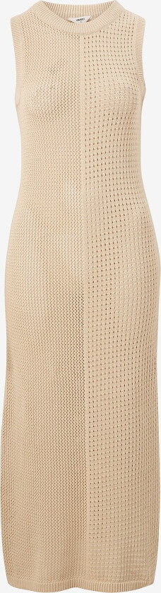 Kjole objPalia S/L Knit Dress 126 - Beige