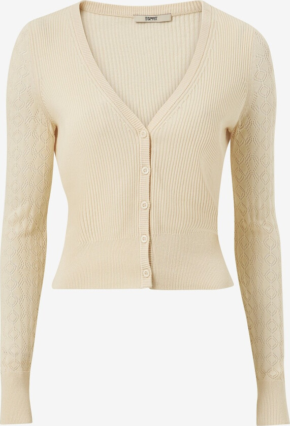 Kardigan Rib Linen Cardi - Beige