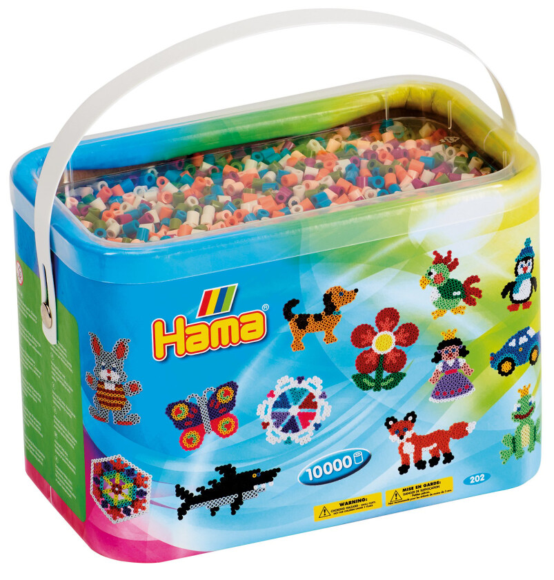 Midi 10000 Perler I Bøtte - Mix 58