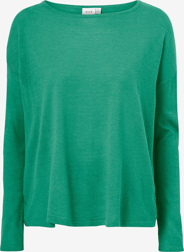 Genser viAbella O-neck L/S Knit Top - Grønn