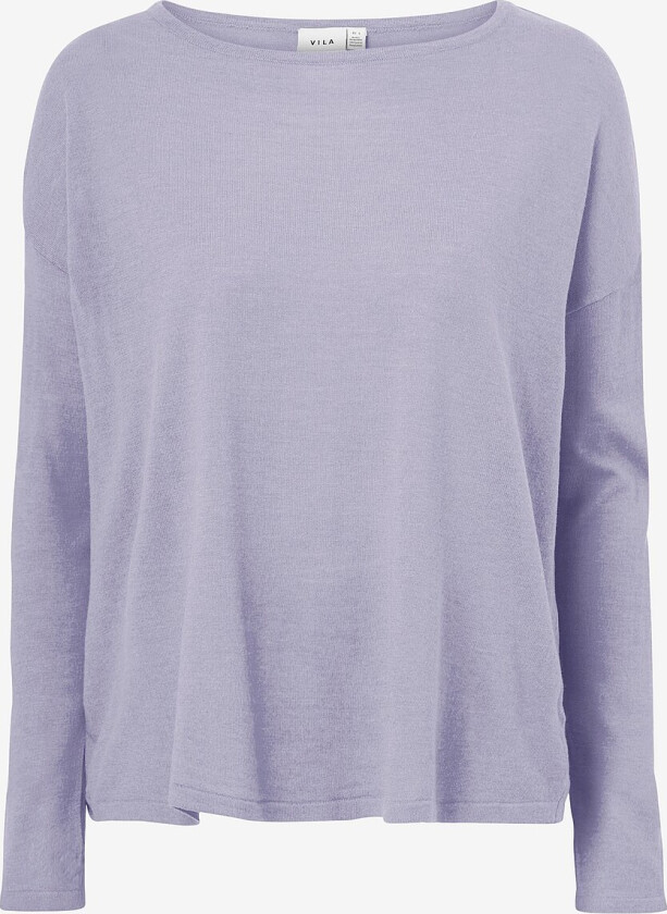 Genser viAbella O-neck L/S Knit Top - Lilla