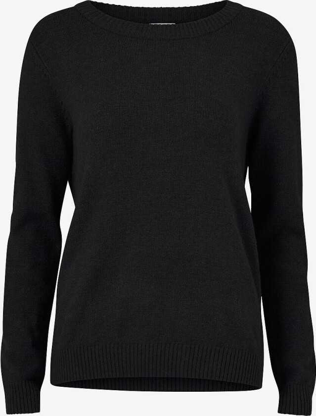 Pullover viRil L/s O-neck Knit Top - Svart