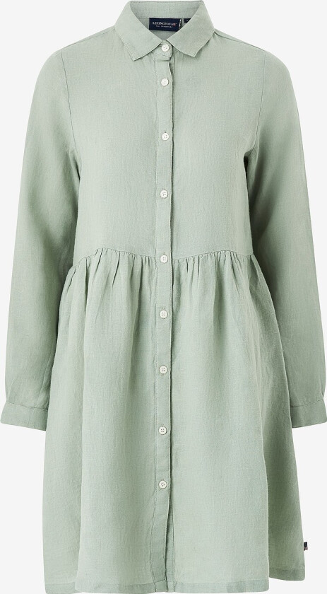 Kjole i lin Andrea Linen Dress - Grønn
