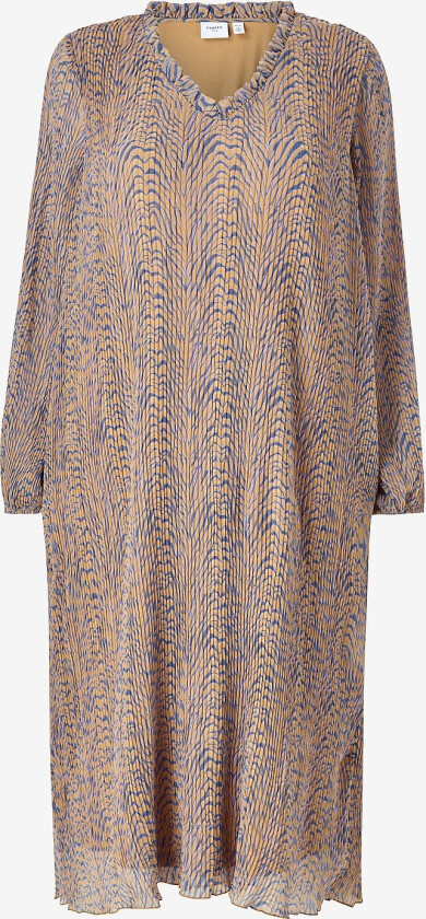 Kjole viDaliana V-neck L/S Midi Dress Curve - Beige