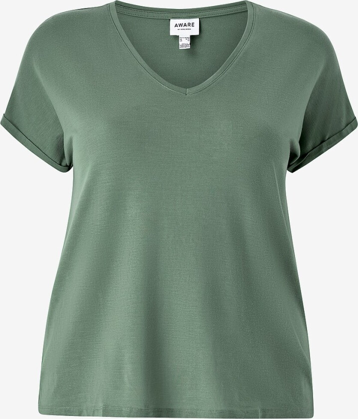 Topp vmAya SS V-neck Tee Curve - Grønn