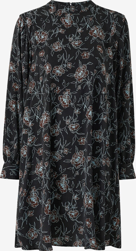 Kjole mschOvidia Polysilk Dress AOP - Flerfarget