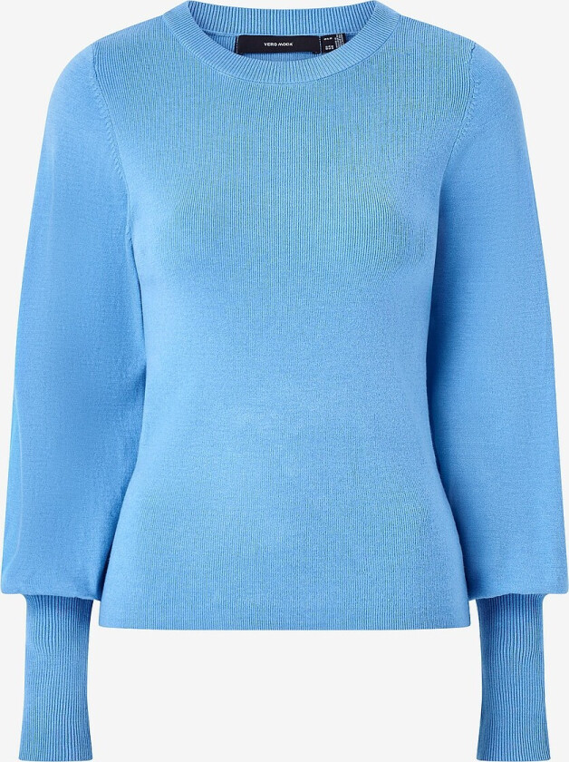 Genser vmHollykarispuff LS O-neck Pullover - Blå