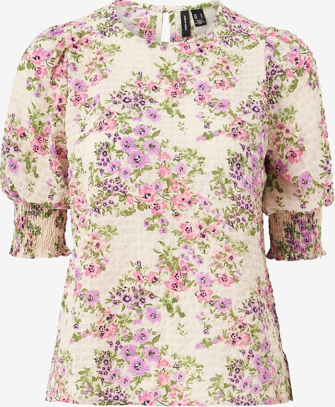 Topp vmHollo 2/4 O-neck Top Exp - Rosa