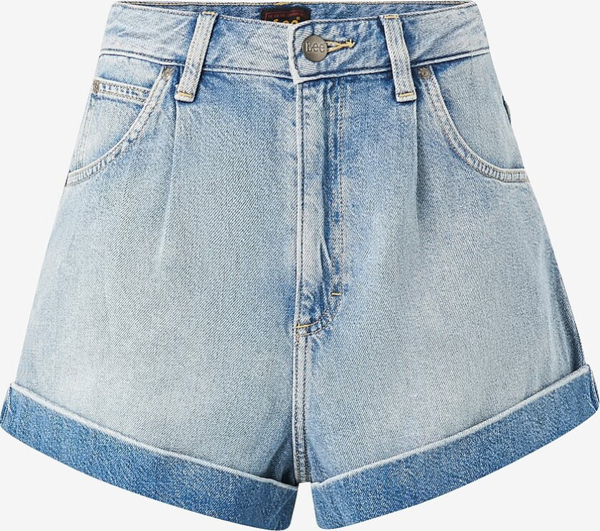 Jeans-shorts Pleated Short - Blå