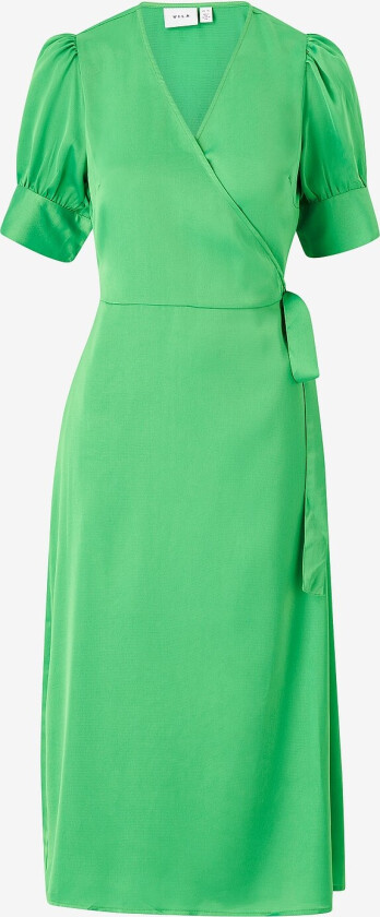 Omslagskjole viNaria S/S Wrap Midi Dress - Grønn