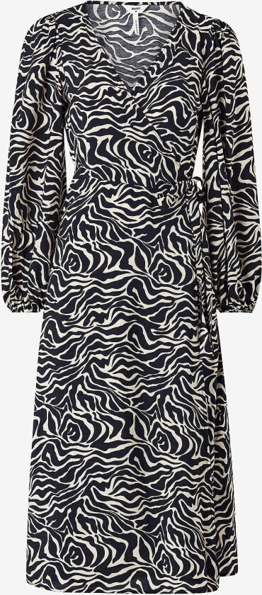 Omslagskjole objLeonora L/S Wrap Midi Dress - Svart